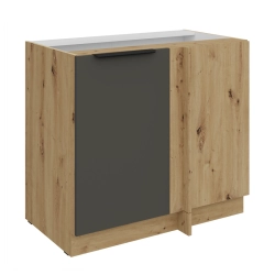 Kuchyňská skříňka ARIA 105 ND 1F BB korpus dub artisan, dvířka šedá
