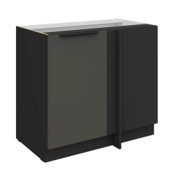 Kuchyňská skříňka ARIA 105 ND 1F BB korpus černá, dvířka šedá