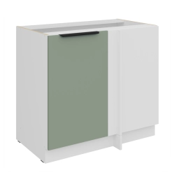 Kuchyňská skříňka ARIA 105 ND 1F BB korpus bílá, dvířka Aquamarine-SA