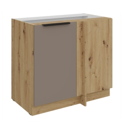 Kuchyňská skříňka ARIA 105 ND 1F BB korpus dub artisan, dvířka Sandgrau-TA