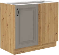 Kuchyňská skříňka Stilo 105 ND 1F BB, korpus dub artisan / dvířka světle šedá CLAY