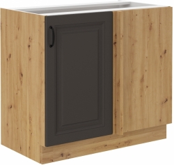 Kuchyňská skříňka Stilo 105 ND 1F BB, korpus dub artisan / dvířka šedá