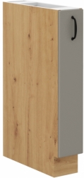 Kuchyňská skříňka Stilo 15 D CARGO BB, korpus dub artisan / dvířka světle šedá CLAY