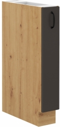 Kuchyňská skříňka Stilo 15 D CARGO BB, korpus dub artisan / dvířka šedá