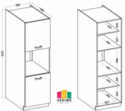 Kuchyňská skříňka Stilo 60 DP-210 2F