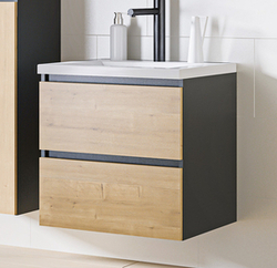 Koupelnová skříňka MONAKO šedá 821, pod umyvadlo 80