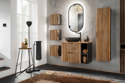 Zrcadlo APOLLO s LED černá