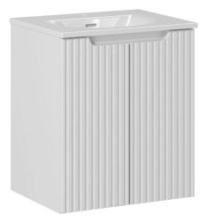 Koupelnová skříňka NOVA BÍLÁ 82-50-2D s umyvadlem SKY 3 - 50 cm