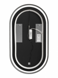Zrcadlo APOLLO 2 s LED černá