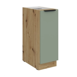 Kuchyňská skříňka ARIA 30 D CARGO BB korpus dub artisan, dvířka Aquamarine-SA