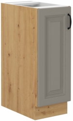 Kuchyňská skříňka Stilo 30 D CARGO BB, korpus dub artisan / dvířka světle šedá CLAY