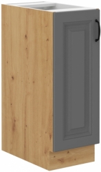 Kuchyňská skříňka Stilo 30 D CARGO BB, korpus dub artisan / dvířka šedá DUST
