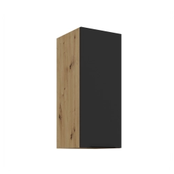 Kuchyňská skříňka ARIA 30 G-72 1F korpus dub artisan, dvířka černá