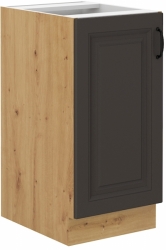 Kuchyňská skříňka Stilo 40 D 1F BB, korpus dub artisan / dvířka šedá