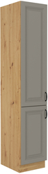Kuchyňská skříňka Stilo 40 DK-210 2F, korpus dub artisan / dvířka světle šedá CLAY