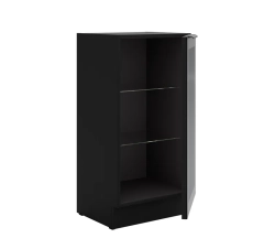 Spodní prosklená kuchyňská skříňka 40 DW 1F BB, černá