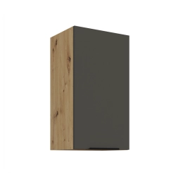 Kuchyňská skříňka ARIA 40 G-72 1F korpus dub artisan, dvířka šedá