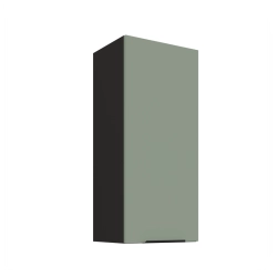 Kuchyňská skříňka ARIA 40 G-90 1F 
korpus černá, dvířka Aquamarine-SA