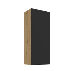 Kuchyňská skříňka ARIA 45 G-108 1F 
korpus dub artisan, dvířka černá