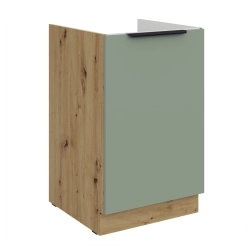 Kuchyňská skříňka ARIA 50 ZL 1F BB korpus dub artisan, dvířka Aquamarine-SA