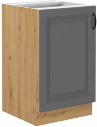 Kuchyňská skříňka Stilo 50 ZL 1F BB, korpus dub artisan / dvířka šedá DUST