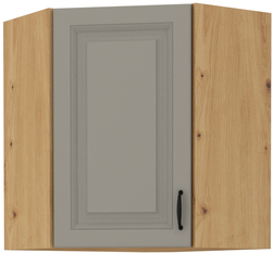 Kuchyňská skříňka Stilo 60x60 GN-72 1F (45°), korpus dub artisan / dvířka světle šedá CLAY