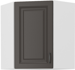Kuchyňská skříňka Stilo 60x60 GN-72 1F (45°), korpus bílá / dvířka šedá