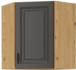 Kuchyňská skříňka Stilo 60x60 GN-72 1F (45°), korpus dub artisan / dvířka šedá