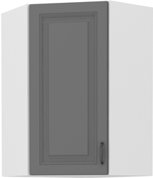 Kuchyňská skříňka Stilo 60x60 GN-90 1F (45°), korpus bílá / dvířka šedá DUST