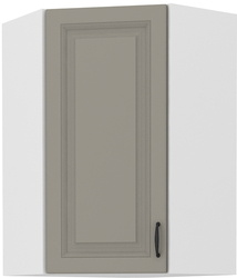 Kuchyňská skříňka Stilo 60x60 GN-90 1F (45°), korpus bílá / dvířka světle šedá CLAY