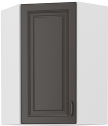 Kuchyňská skříňka Stilo 60x60 GN-90 1F (45°), korpus bílá / dvířka šedá