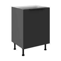 Kuchyňská skříňka ARIA antracit 60 D 1F BB / dvířka černá