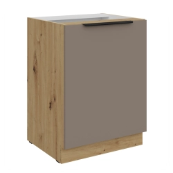 Kuchyňská skříňka ARIA 60 D 1F BB 
korpus dub artisan, dvířka Sandgrau-TA