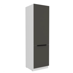 Kuchyňská skříňka ARIA 60 DK-210 2F korpus bílá, dvířka šedá