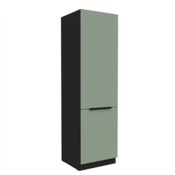 Kuchyňská skříňka ARIA 60 DK-210 2F korpus černá, dvířka Aquamarine-SA