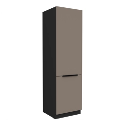 Kuchyňská skříňka ARIA 60 DK-210 2F korpus černá, dvířka Sandgrau-TA