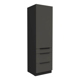 Kuchyňská skříňka ARIA 60 DKS-210 3S 1F korpus černá, dvířka šedá