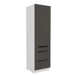 Kuchyňská skříňka ARIA 60 DKS-210 3S 1F korpus bílá, dvířka šedá