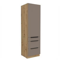 Kuchyňská skříňka ARIA 60 DKS-210 3S 1F 
korpus dub artisan, dvířka Sandgrau-TA
