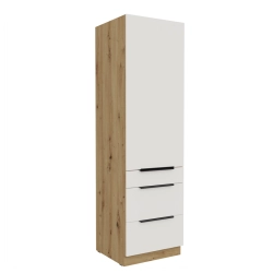 Kuchyňská skříňka ARIA 60 DKS-210 3S 1F korpus dub artisan, dvířka bílá