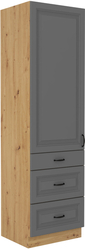 Kuchyňská skříňka Stilo 60 DKS-210 3S 1F, korpus dub artisan / dvířka šedá DUST