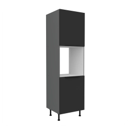 Kuchyňská skříň ARIA antracit 60 DP-215 2F / dvířka černá   