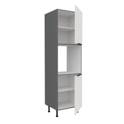 Kuchyňská skříň ARIA antracit 60 DP-215 2F / dvířka bílá  