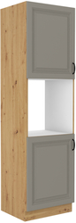 Kuchyňská skříňka Stilo 60 DP-210 2F, korpus dub artisan / dvířka světle šedá CLAY