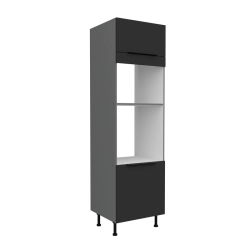 Kuchyňská skříň ARIA antracit 60 DPM-215 2F / dvířka černá 