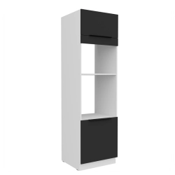 Kuchyňská skříňka ARIA 60 DPM-210 2F korpus bílá, dvířka černá