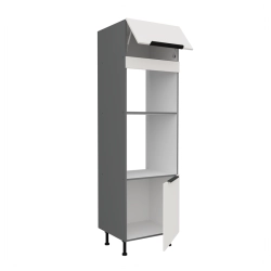Kuchyňská skříň ARIA antracit 60 DPM-215 2F / dvířka bílá  