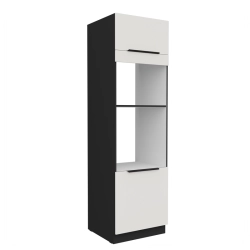 Kuchyňská skříňka ARIA 60 DPM-210 2F korpus černá, dvířka bílá