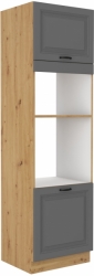 Kuchyňská skříňka Stilo 60 DPM-210 2F, korpus dub artisan / dvířka šedá DUST