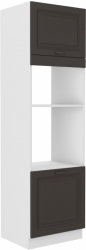 Kuchyňská skříňka Stilo 60 DPM-210 2F, korpus bílá / dvířka šedá